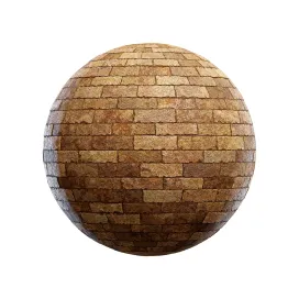 Brown stone brick wall